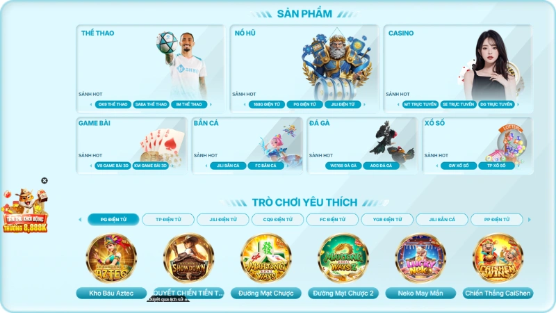 Minh họa các nhóm thể thao casino nổ hũ bắn cá game bài và xổ số SHBET